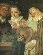 Actors from a French Theatre (Detail) Jean-Antoine Watteau